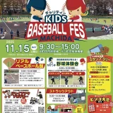 11/15(土)  KIDS BASEBALL FES MACHIDA