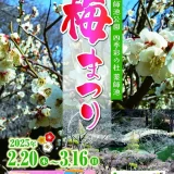  2/20(木)〜3/16(日)町田薬師池公園 四季彩の杜 薬師池 梅まつり