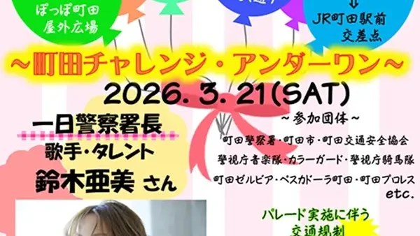 3/21(土)交通安全トークショー・パレード「町田チャレンジ・アンダーワン」